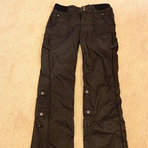 Athleta Shasta Adjustable Hiking Grey Black Pants 6